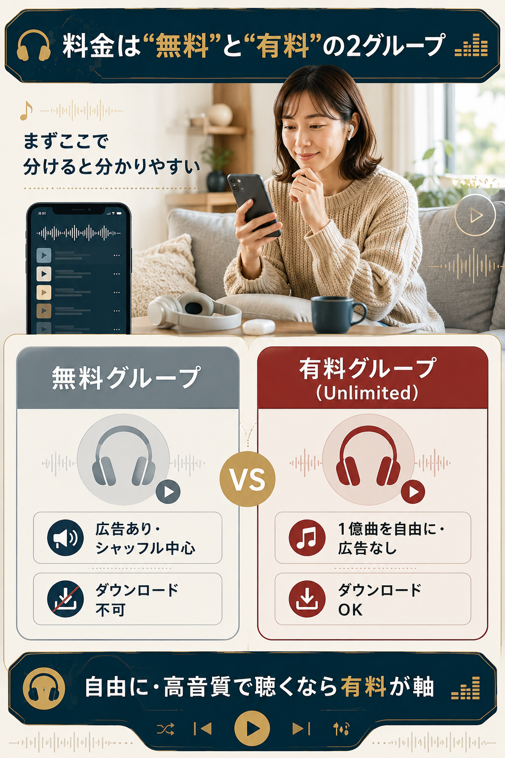 料金を無料と有料の2グループで比較した図