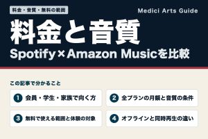 SpotifyとAmazon Musicの比較（この記事で分かること）